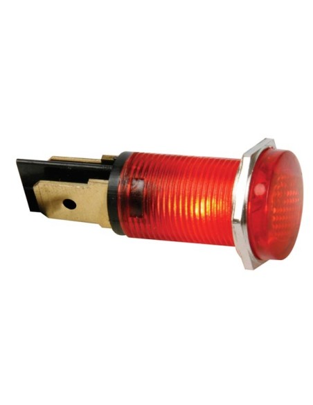 RONDE SIGNAALLAMP 14mm 12V ROOD