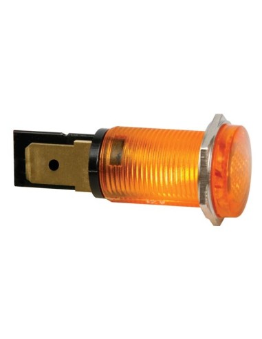 KONTROLL-LAMPE - RUND - GELB/ORANGE - 220 V - 14 mm