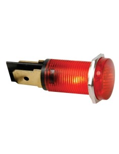 RONDE SIGNAALLAMP 14mm 220V ROOD