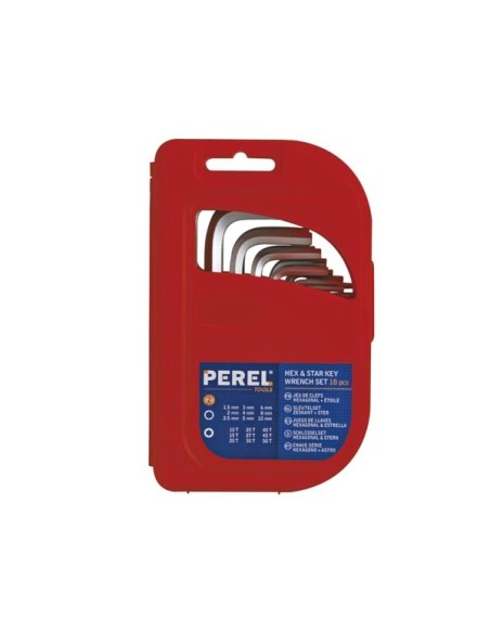 JEU DE CLEFS - HEXAGONAL + ÉTOILE - 18 pcs