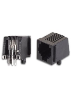 MODULAIRE CONNECTORS RJ12 6P4C VOOR PCB, HAAKS