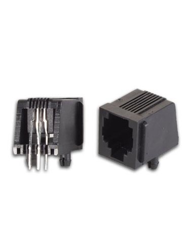 MODULAIRE CONNECTORS RJ12 6P4C VOOR PCB, HAAKS