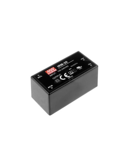 MEAN WELL - VOEDING - 1 UITGANG - 20 W - INGEKAPSELD - 12 V