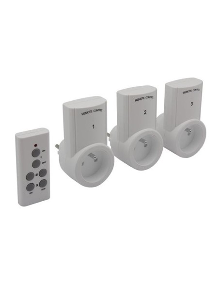 WIRELESS REMOTE CONTROL OUTLET SET (3 OUTLETS + REMOTE)