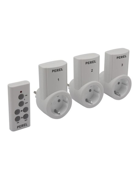 JEU DE PRISES AVEC TÉLÉCOMMANDE (3 PRISES + TÉLÉCOMMANDE)