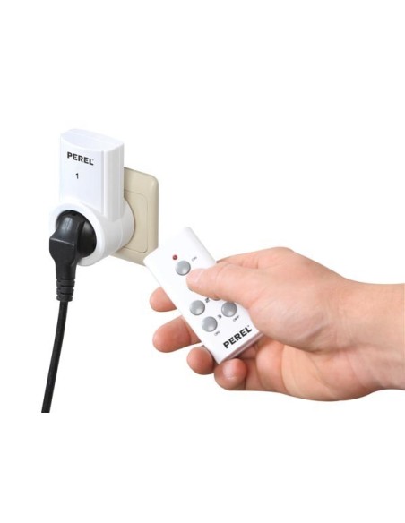 JEU DE PRISES AVEC TÉLÉCOMMANDE (3 PRISES + TÉLÉCOMMANDE)