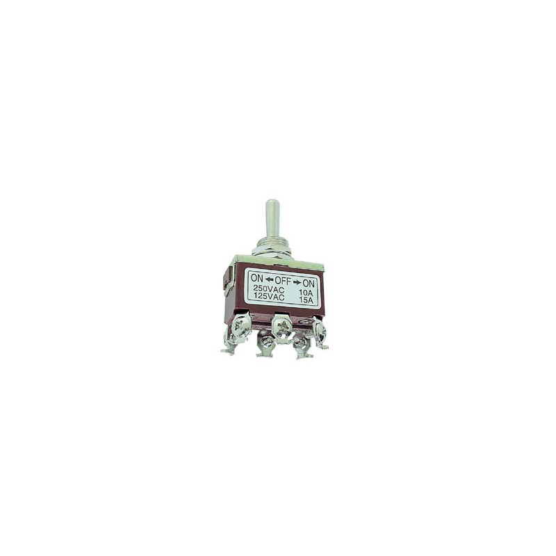 MAXI TOGGLE SWITCH DPDT ON-OFF-ON 10A/250V