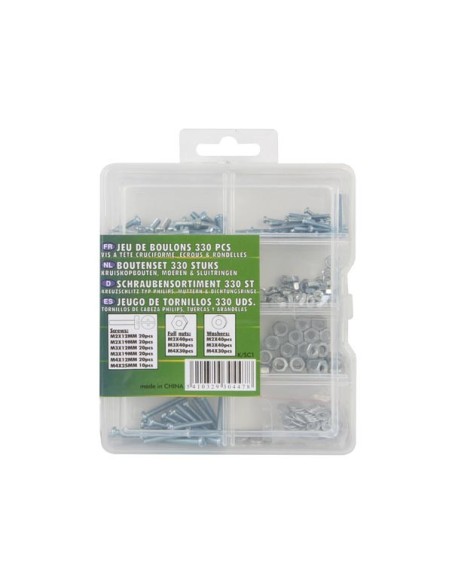 BOLT SET 330 PCS (PHILIPS SCREWS, NUTS & WASHERS)