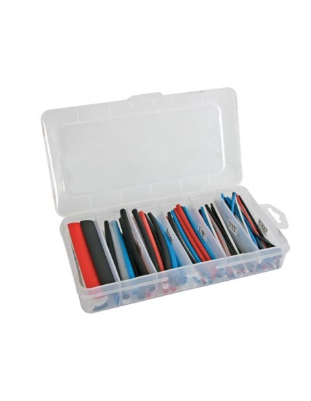 LOT DE GAINES THERMORÉTRACTABLES - MULTICOLORE 10cm - 170 pcs - DANS COFFRET DE RANGEMENT