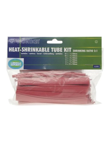 HEAT-SHRINKABLE TUBE KIT - 40pcs- RED