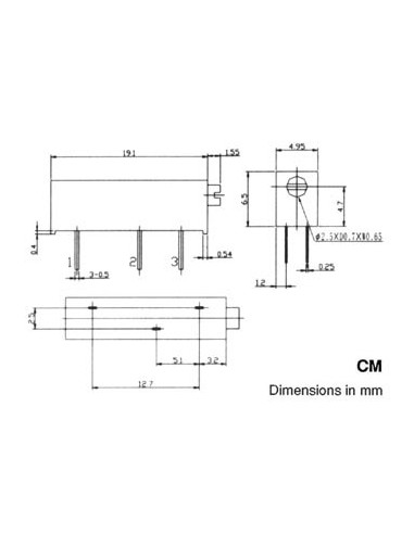CERMET TRIMMER MULTI-TURN 1K