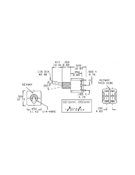 VERTICAL TOGGLE SWITCH DPDT ON-ON - LOW COST