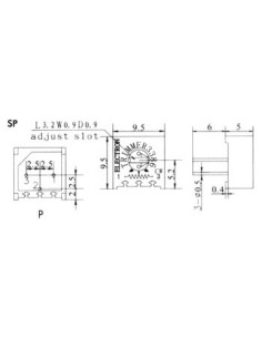 CERMET TRIMMER SINGLE-TURN 10K 2