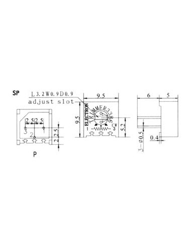 CERMET TRIMMER SINGLE-TURN 10K
