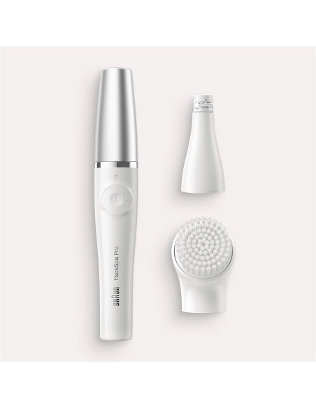Braun FaceSpa Pro 910 Épilateur avec capuchon argenté Blanc-argenté