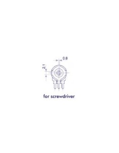 PIHER TRIMMER 100K (SMALL - VERT - FOR SCREWDRIVER)