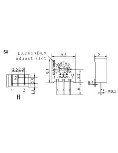 CERMET TRIMMER SINGLE-TURN 100K 2