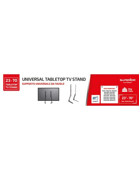 Superior SUPSTV018 Universal stand for all curved/LCD/LED/PLASMA televisions