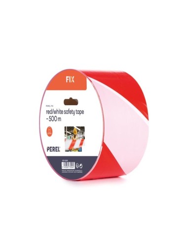 Red/white safety tape - 500 m - reel