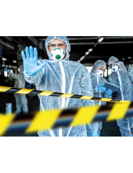 Black/yellow safety tape - 250 m - reel