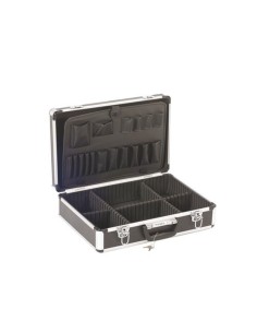 Aluminium-Werkzeugkoffer - 455 x 330 x 152 mm - Schwarz