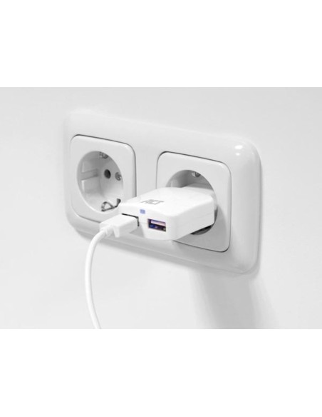 USB-Ladegerät 110-240 V 2 Port smart charging 2.1 A weiß
