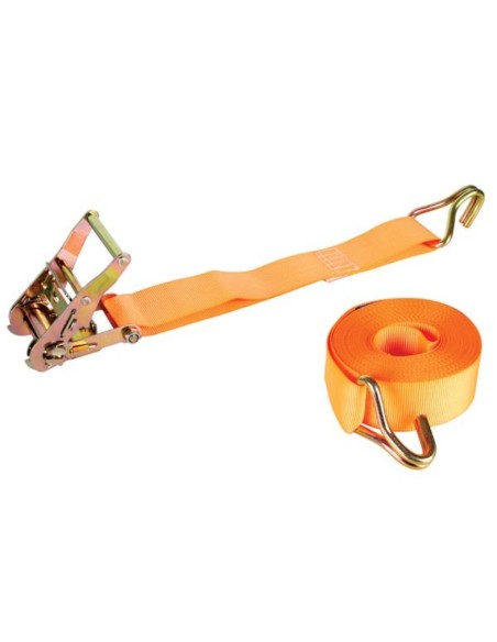 RATCHET TIE-DOWN WITH HOOKS - max. 1000 kg - 9 m x 50 mm