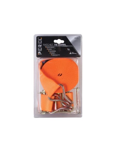 RATCHET TIE-DOWN WITH HOOKS - max. 1000 kg - 9 m x 50 mm