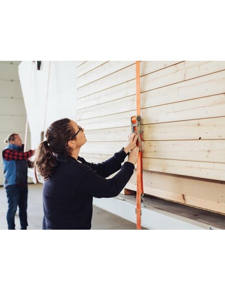 SANGLE D'ARRIMAGE AVEC TENDEUR À CLIQUET POUR CHARGES LOURDES 4500 kg - 50 mm x 8 m