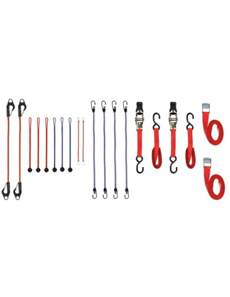 SET MET RATELSPANBANDEN EN SPANELASTIEKEN - 20 st.