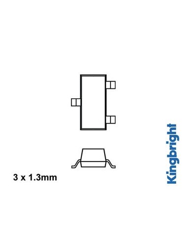 3 x 1.3mm SURFACE MOUNT LED LAMP RED DIFFUSED