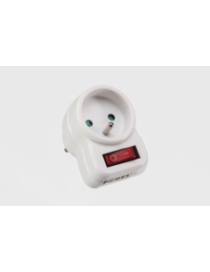 ADAPTOR WITH ON/OFF SWITCH - 1 SOCKET - PIN EARTH