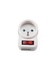 ADAPTOR WITH ON/OFF SWITCH - 1 SOCKET - PIN EARTH 2