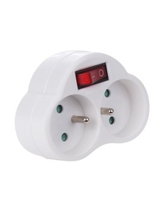 PRISE INTERMÉDIAIRE AVEC INTERRUPTEUR ON/OFF - 2 PRISES -...