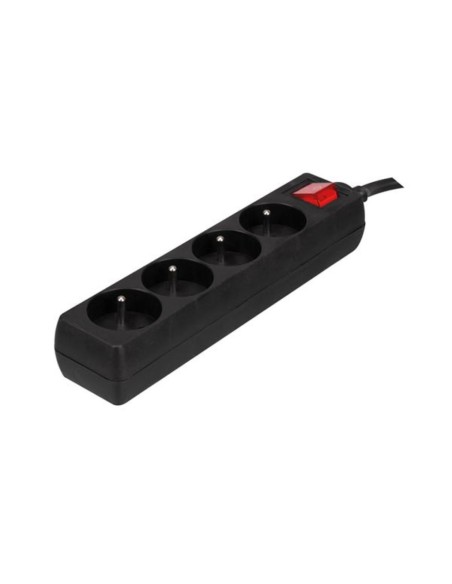 4-WAY SOCKET-OUTLET WITH SWITCH - PIN EARTH