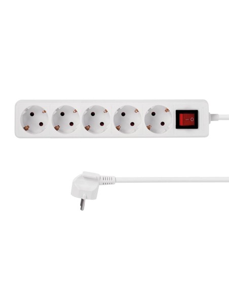 5-WAY SOCKET-OUTLET WITH SWITCH - SCHUKO