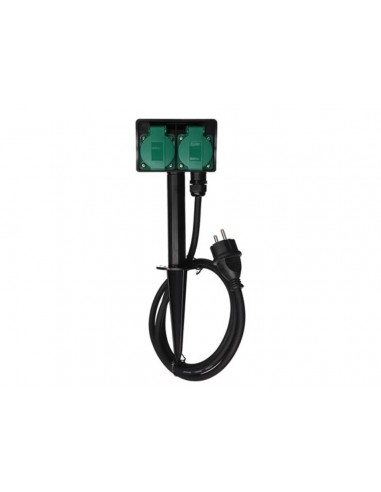 2-WAY SOCKET - FOR OUTDOOR USE - PIN EARTH
