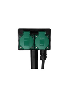 2-WAY SOCKET - FOR OUTDOOR USE - PIN EARTH 2
