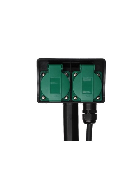 2-WAY SOCKET - FOR OUTDOOR USE - PIN EARTH