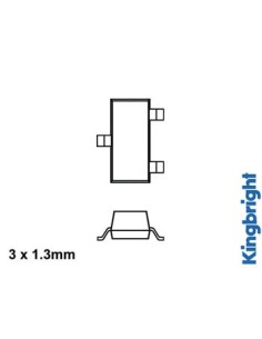 3 x 1.3mm SURFACE MOUNT LED LAMP GREEN DIFFUSED