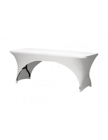Funda para mesa rectangular - arqueada - color blanco