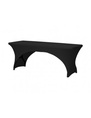 Husse für rechteckigen Tisch - bogenförmig - Schwarz