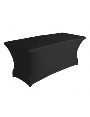 Housse extensible pour table rectangulaire - noir