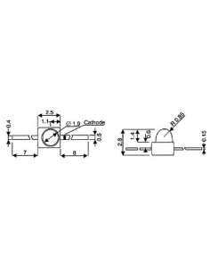 SUBMINIATUUR SOLID-STATE LED 1.9mm ROOD DIFFUUS 2