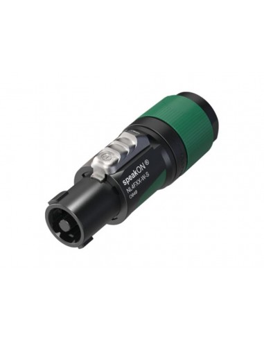 NEUTRIK - 4 pole speakON cable connector, screw terminal assembly, chuck type strain relief for cable diameters 6 to 12 mm