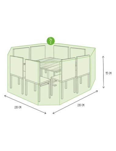 Outdoor cover for octagonal garden set