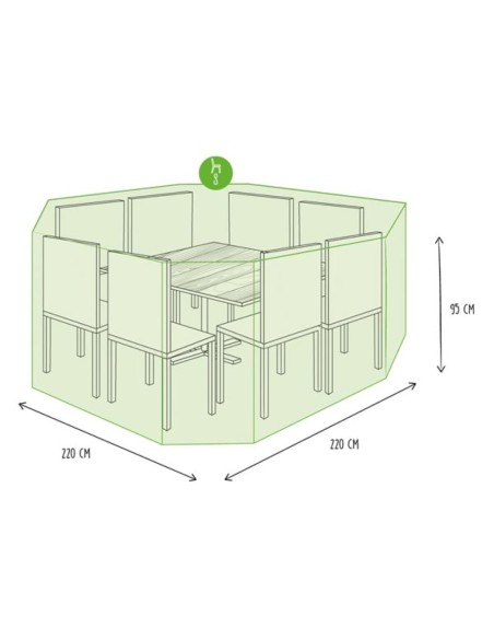 Housse d'extérieur pour ensemble de jardin octogonal