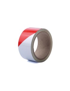 Adhésif réfléchissant 5cm x 10m - Rouge/Blanc