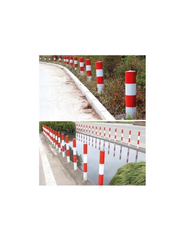 Adhésif réfléchissant 5cm x 10m - Rouge/Blanc