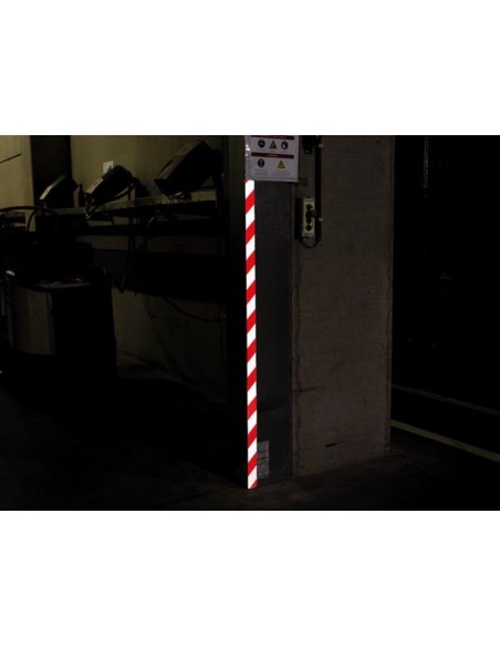 Adhésif réfléchissant 5cm x 10m - Rouge/Blanc